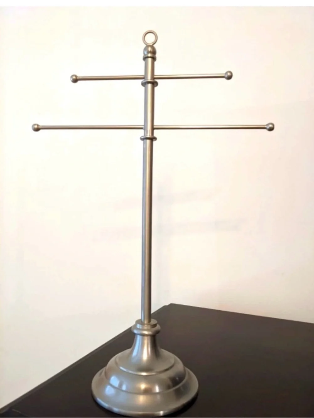 Pottery Barn Silver Metal Jewelry Tree Stand